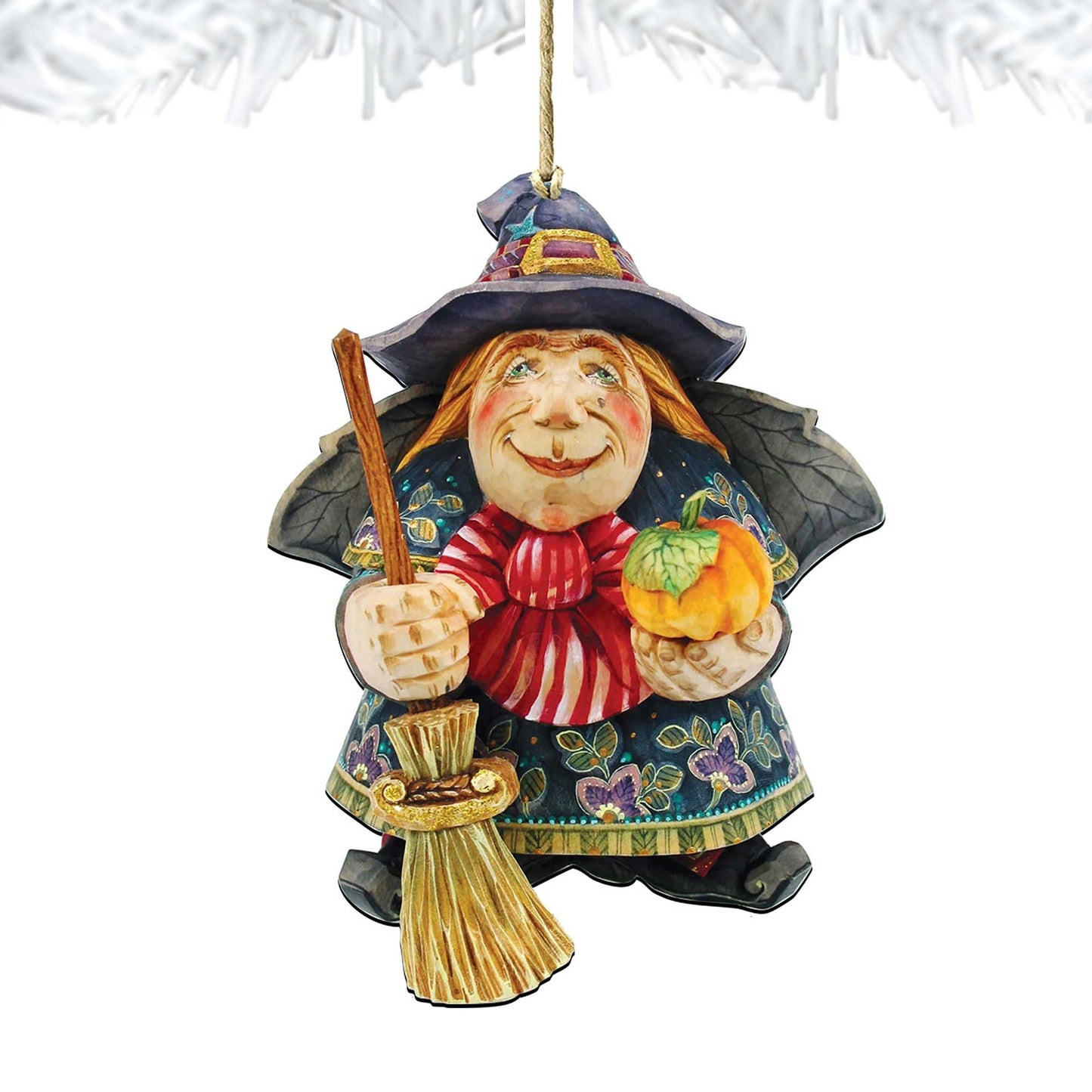Halloween Witch Wooden Ornaments by G. DeBrekht - Thanksgiving Halloween Decor - 8158412-4