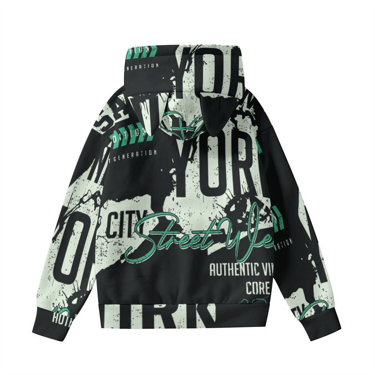 Pullover Hoodie with Ears - Urban Style Unique Graphic Cute Hoodies