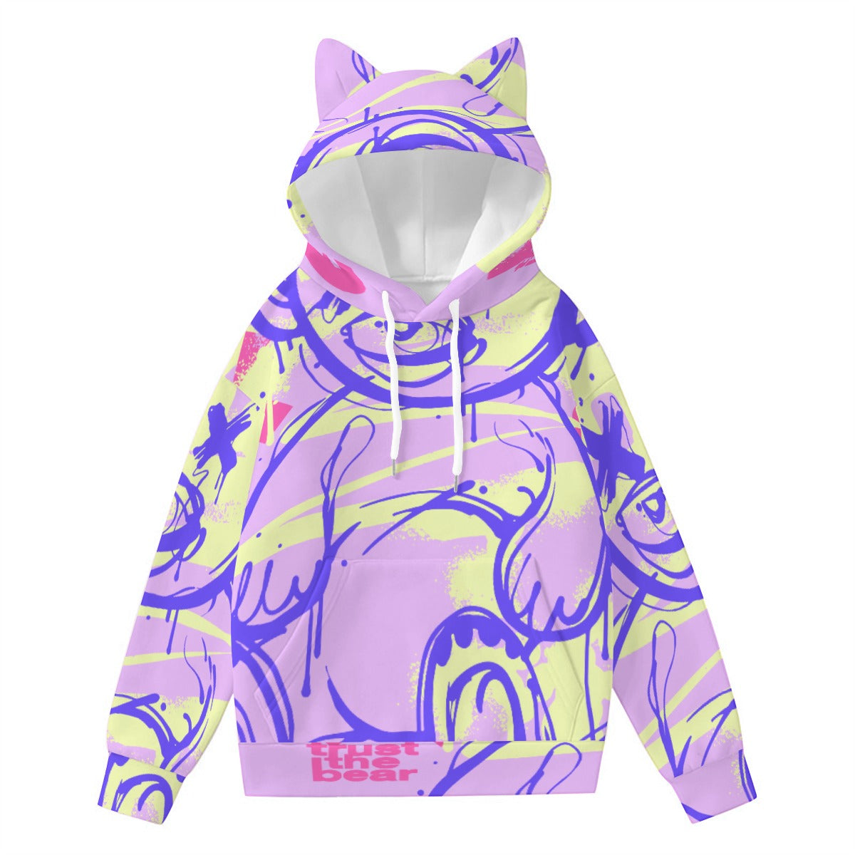 Pullover Hoodie with Ears - Urban Style Unique Graphic Cute Hoodies