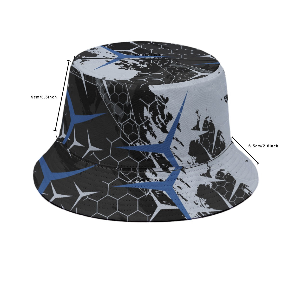 Bucket Hat Black Grey