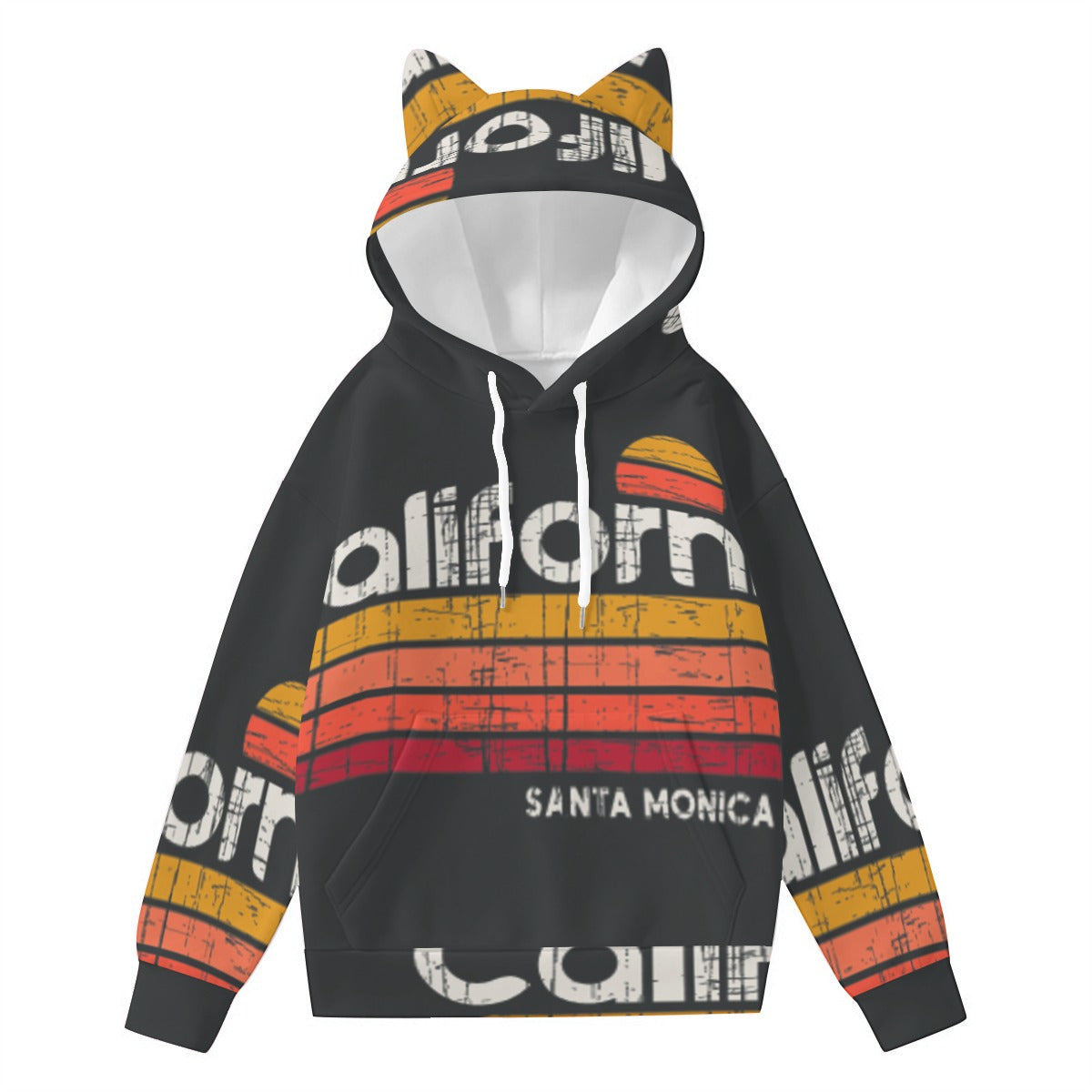 Pullover Hoodie with Ears - Urban Style Unique Graphic Cute Hoodies