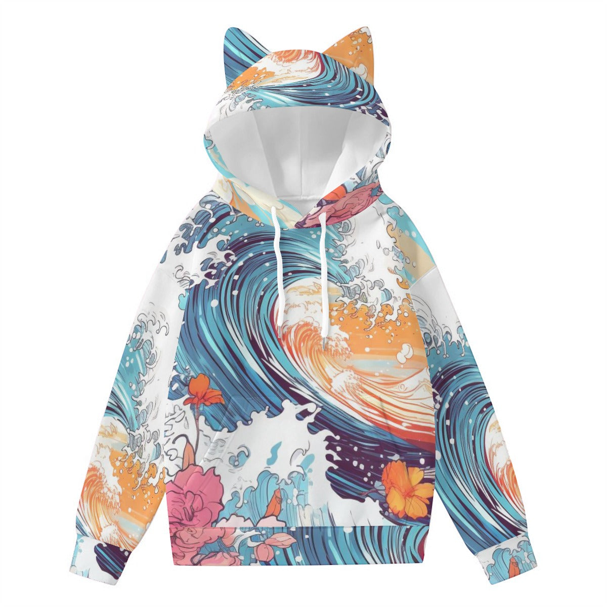 Pullover Hoodie with Ears - Urban Style Unique Graphic Cute Hoodies