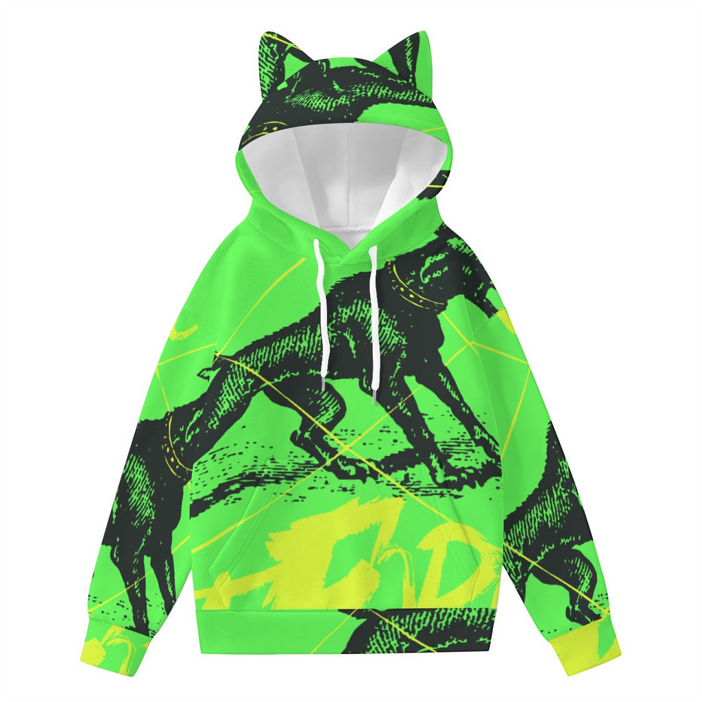 Pullover Hoodie with Ears - Urban Style Unique Graphic Cute Hoodies