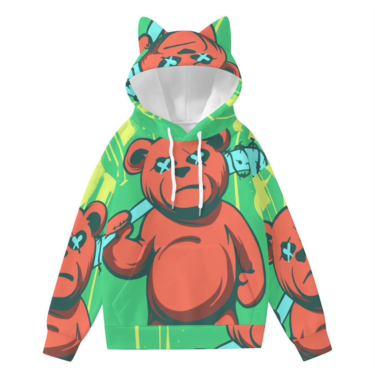 Pullover Hoodie with Ears - Urban Style Unique Graphic Cute Hoodies